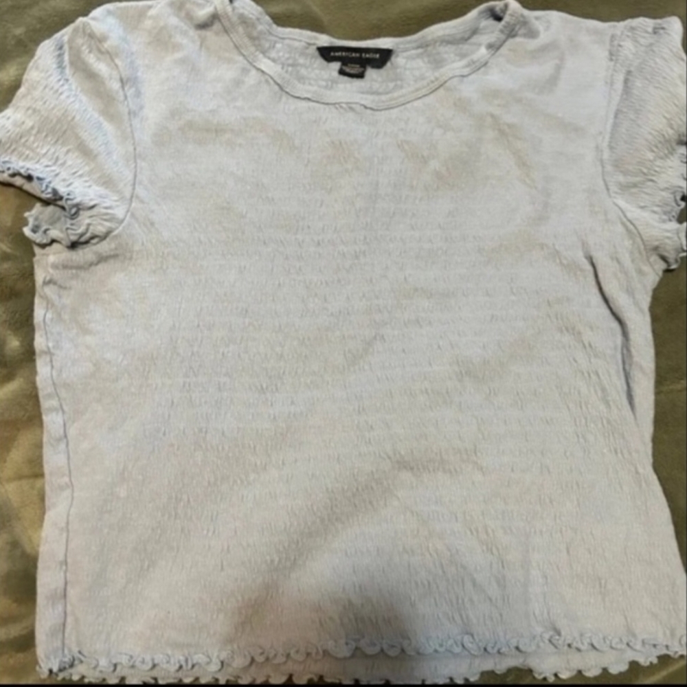 American Eagle Outfitters Light Blue Short Sleeve Tee